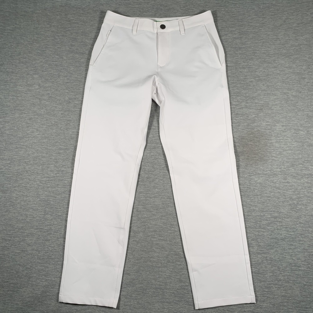 Bonobos Golf Pants Mens 30x29 (28x28) White Slim Fit Stretch Khaki Chino